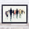 People Panoramic Creative Crowd Painterly Wall Art Print