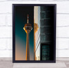 Sunset In The City sky tower architecture Wall Art Print