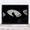 The Eyes Man Light black and white stairs Wall Art Print