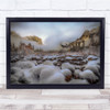 Valley Winter Snow landscape foggy nature Wall Art Print