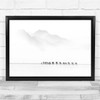 Black & White Camels Transport mountains Wall Art Print