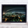 Exhaust Nightsky city aerial view Lights Wall Art Print