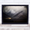 Landscape Night Cold Mountains Fog Cloud Wall Art Print