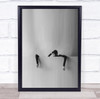 Mind Hands Movement arms black and white Wall Art Print