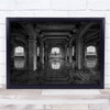 Reflection Majak Ruins Architecture Grey Wall Art Print