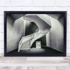 Staircase Monochrome Museum Architecture Wall Art Print