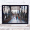 Cityscape Street Bridge double exposure Wall Art Print