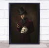 Lord Jay deep purple coat skull top hat Wall Art Print