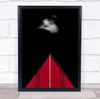 Small Clouds red triangular roof cloudy Wall Art Print