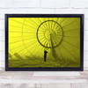 Spiderman yellow hot air balloon inside Wall Art Print