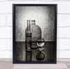 Still Life With Two Bottles And A Glass Wall Art Print