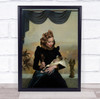 woman in black dress holding baby royal Wall Art Print