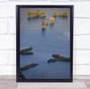 Aerial view trees lake rowing seascape Wall Art Print