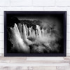 Angola Kalandula Falls black and white Wall Art Print