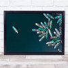 Fisherman Cluster of Boats aerial view Wall Art Print