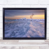 Landscape snowy scape trees sunset icy Wall Art Print