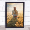 Poppies And The Girl field summers day Wall Art Print