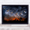 Rescue Firefighters Sky Water Aircraft Wall Art Print