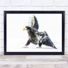 Eagle Bird Wildlife White snow winter Wall Art Print