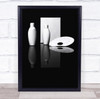 For The Beauty white vases reflection Wall Art Print
