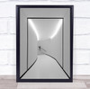 Gateway white hallway staircase curve Wall Art Print