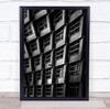 Architecture Building City Windows Almere Netherlands Facade Black & White Print