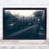 Budapest Bridge Wait People Fast Abstract Panorama Panoramic Black & White Print
