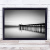 Landscape Kuwait Sea Ocean Water Coast Coastal Black & White Long Exposure Print