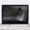 Landscape Black & White Tree Stick Journey Travelling Light Earth Wall Art Print