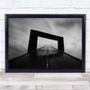 Architecture Black White Vanishing Point Perspective Abstract Arch Modern Print