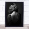 Behind Back Black White Woman Model Portrait Undress Undressing Skin Bare Print