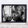 Ethiopia Girl Africa African Black & White Portrait Documentary Kid Child Print