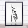 High Key High-Key Branch Tree Ballet Ballerina Black & White Mood Emotion Print