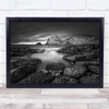 Landscape Rock Rocks Black & White Seascape Coast Coastal Cliff Cliffs Print