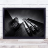 Pipes Tubes Chimney Industrial Industry Metal Shiny Black & White Dark Print