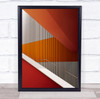 Abstract Architecture Orange Geometry Shapes Stairs Staircase Wall Art Print