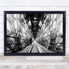 Black And White Street Mood Ciamis West Java Indonesia Bridge Wall Art Print