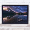 Canada Rockies Mountains Banff Lake Sunset Sunrise Reflection Wall Art Print