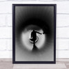 Civil Engineer Architecture Black and white Silhouette Tunnel Wall Art Print