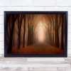 Colonnade Landscape Autumn Blur Blurry Fall Leaf Leaves Trees Wall Art Print