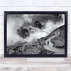 Hiking Mountains Walk Walking Hike Hiker Tre Cime Di Lavaredo Wall Art Print