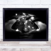 Portrait Led Lights Eyes Closeup Details Monochrome Reframing Wall Art Print
