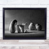 Pear Fruit Black & White Can Kitchen Food Still Life Conceptual Pears Print