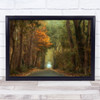 Autumn Road Netherlands Fall Landscape Leaves Season Seasons Wall Art Print