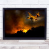 Cilento National Park Italy Airplane Aviation Propeller Fire Wall Art Print