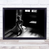 Conceptual Photography Black & White Shadow Ballerina Window Wall Art Print