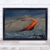 Etna Eruption Landscape Lava Flow Winter Sicily Italy Nature Wall Art Print