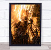 Japan Fire Festival Celebration Ceremony Ritual Bonfire Asia Wall Art Print