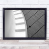 Meet You There Abstract architecture Stripes black and white Wall Art Print