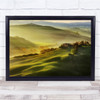 Siena Pienza Tuscany Orcia Landscape Sunrise Ray Morning Fog Wall Art Print